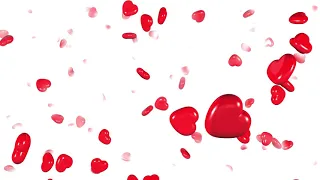 Valentine day background. Love hearts falling animated background