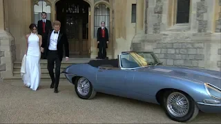 Newlyweds Prince Harry and Meghan Markle drive to evening reception | ITV News