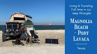 Camping for Free on Magnolia Beach in Port Lavaca, Texas