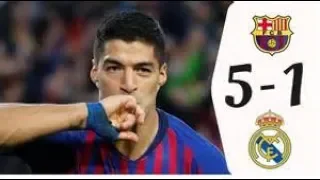 Barcelona 5 Real Madrid 1 - Full Highlights "Suarez Hat-Trick"