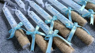 TUTORIAL ON HOW I PERSONALIZED BAPTISM/CHRISTENING CANDLES