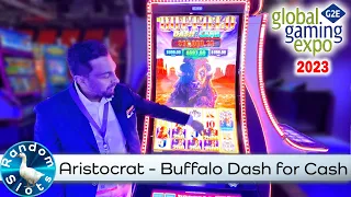 #G2E2023 Aristocrat   Buffalo Dash for Cash Slot Machine Preview