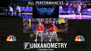 ALL FUNKANOMETRY PERFORMANCES - Funkanometry (Canadian Duo) - World of Dance Season 3