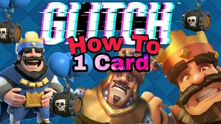 HOW TO DO ONE CARD GLITCH IN CLASH ROYALE|Multiple Tries|| FULL VISUAL EXPLANATION OF GLITCH.👍💯