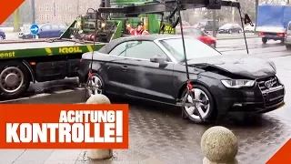 Schwerer als gedacht! Unfall-Audi muss schnell abgeschleppt werden! | Achtung Kontrolle | kabel eins