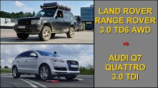 SLIP TEST - Land Rover Range Rover 3.0 TD6 AWD vs Audi Q7 3.0 TDI Quattro - @4x4.tests.on.rollers