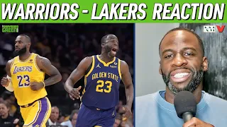 Draymond Green reacts to Warriors-Lakers win, Steph Curry & Klay Thompson "lights out" shooting