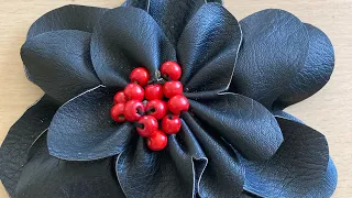 Deriden çiçek yapımı ( leather flower making )