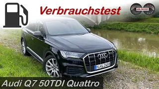 Was verbraucht der neue Audi Q7 im Alltag?! Audi Q7 50 TDI Quattro - Verbrauchstest - Review - Test