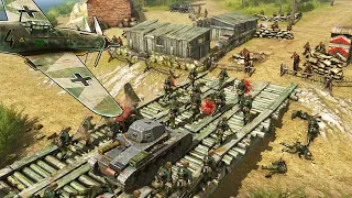 Huge German Army BLITZKRIEG Bridge Defense! - Call to Arms: Gates of Hell WW2 Mod Battle Simulator