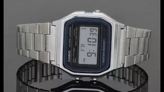 Casio A158WA-1D видео обзор настройка