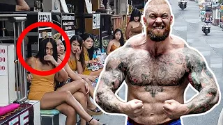 Hafthor Bjornsson Walking In Public (SHOCKING!!)