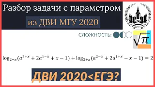 Разбор задачи с параметром из ДВИ МГУ 2020 (Первая волна)