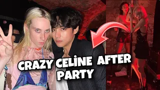 Taehyung at CRAZY CELİNE AFTER PARTY, LİSA pole dance