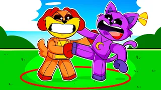 DogDay e CatNap NÃO PODEM sair do CÍRCULO! Smiling Critters Roblox