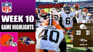 Cleveland Browns vs Baltimore Ravens [FULL GAME] WEEK 10  | NFL Highlights 2023