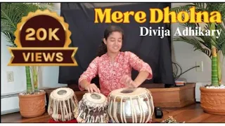 Mere Dholna | Tabla Cover by Divija Adhikary | Shreya Goshal | Pritam Chakraborty | Bhool Bhulaiyaa