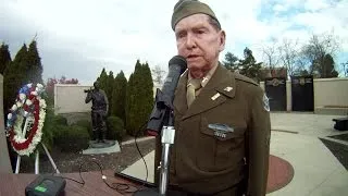 World War II Veteran sings National Anthem
