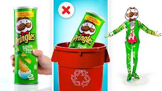 Как сделать человечка из банки чипсов Pringles