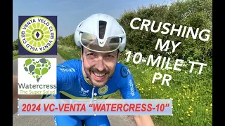 Crushing my 10-mile TT PR | 2024 VC-VENTA Watercress-10 | ride with data and commentary