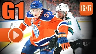 San Jose Sharks vs Edmonton Oilers. 2017 NHL Playoffs. Round 1. Game 1. April 12th, 2017. (HD)