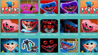 Squid Game Huggy,Poppy Scary,Poppy Playtime,Poppy Horror,Poppy Kissy Missy,Poppy Granny,Poppy Huggy,