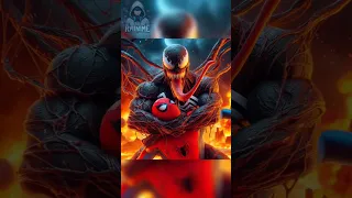 venom vs spiderman 🔥 fight in a volcano part 2 #marvel #spiderman #venom #superhero #story