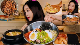 SUB] Homemade radish kimchi and young radish kimchi! tuna! BibimbapㅣRestaurant CheonggukjangㅣMukbang