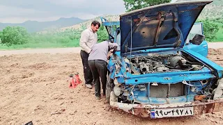 "Horrible Encounter: Terrible Rains and Hassan and Karim's Attempt to Repair Hassan's Car!"