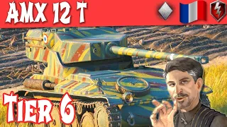 WOT Blitz - AMX 12 T Full Tank Review Tier 6 French Light ||WOT Blitz||