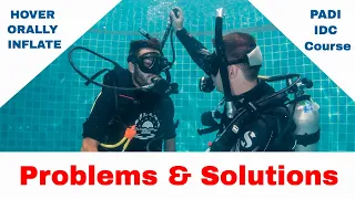 Hover Scuba Diving Orally Inflate BCD 1 Minute - Problems Solutions • PADI IDC Course