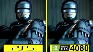 RoboCop: Rogue City PS5 vs RTX 4080 Graphics Comparison | Unreal Engine 5 Game