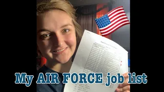 Air Force job list | top 10 jobs | 2020