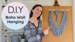 How To: DIY Macrame Boho Wall Hanging Tutorial Easy