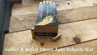 Sellier & Bellot 10mm Auto 180gr FMJ Ammo Velocity Test