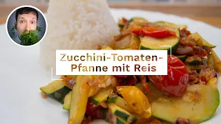 Zucchini-Tomaten Reispfanne | Vegane Rezepte