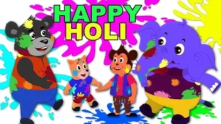 Holi Me Mach Gaya Dhamaal | Holi Songs for Kids | Childrens Hindi Poems | Kids Tv Channel India