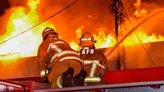 LAFD Major Emergency Structure Fire: Station 94 (Leimert Park)