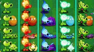 PvZ2 5 PEA & Support Plants Battlez - Who Will Win? Plant vs Plant.