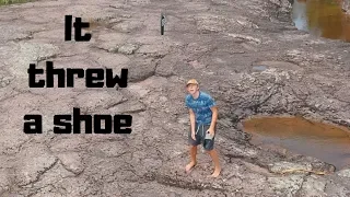 Trolling crazy insane kid at waterfall with Drone