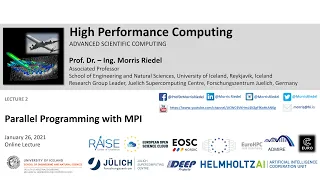 2021 High Performance Computing Lecture 2 Parallel Programming with MPI Part1 💻