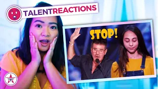 Simon Cowell STOPS 12-Year-Old Ashley Marina TWICE [REACTION] | Kelly Reacts