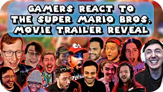 Gamers React To The Super Mario Bros. Movie Trailer Reveal (Compilation)