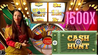 CRAZY TIME CASH HUNT TOP SLOT 1500X | 5 October 2023 | #crazytime #casino #gamble#gambling