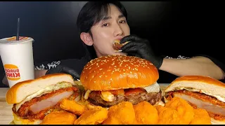 SUB)버거킹 통새우맥시멈 와퍼 신메뉴 치킨킹 🍔🍗👑 먹방 Burger King whopper chicken burger Mukbang ASMR