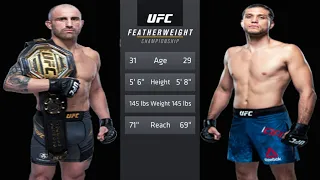 UFC 266: Alexander Volkanovski VS Brian Ortega [4K UHD 60FPS] FULL FIGHT UFC 4