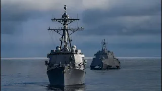 Seeing the beautiful moment of the USS Arleigh Burke-Class Destroyer