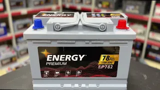 Аккумулятор ENERGY PREMIUM EP782 (78 A/H), 770A R+. Обзор технических характеристик