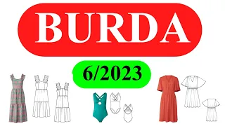 BURDA 6/2023 Технические рисунки + Размеры + Манекены ❤️Full Line Drawings🧵🪡👚