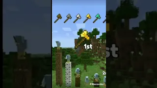 which minecraft axe is faster?     #shorts #viralshorts #minecraftshorts